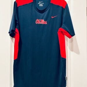 Nike Men's Navy and Red Dri-FIT Tee, Men’s XXL